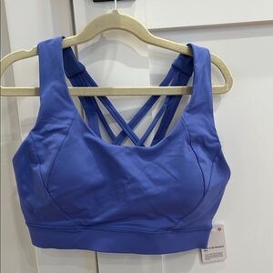 Vibrant Lavender Strappy Sports Bra
